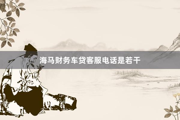海马财务车贷客服电话是若干